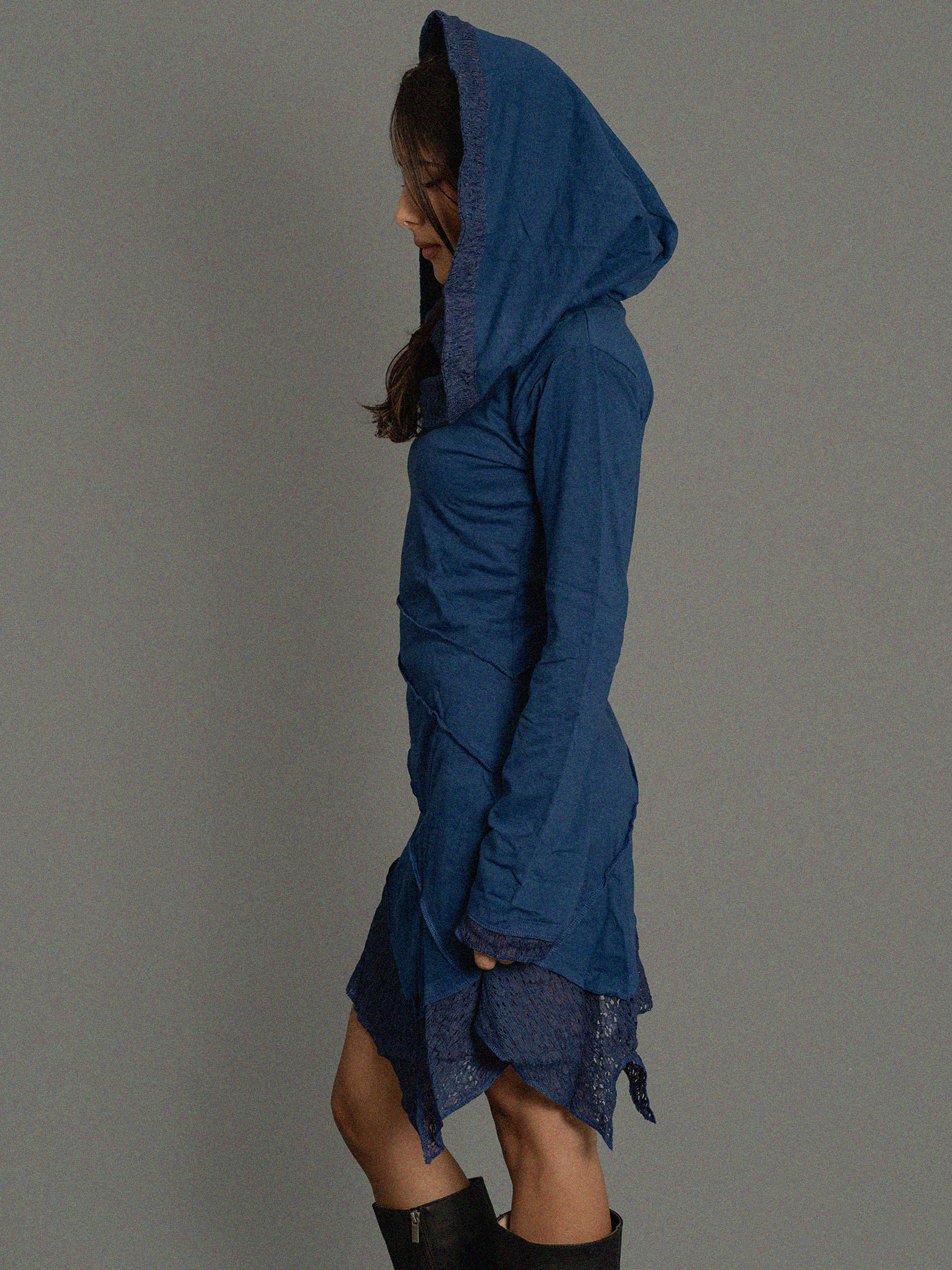 Jaipur - Maglia Etnica Asimmetrica Blu