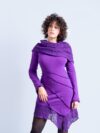 Jaipur - Maglia Etnica Asimmetrica Viola