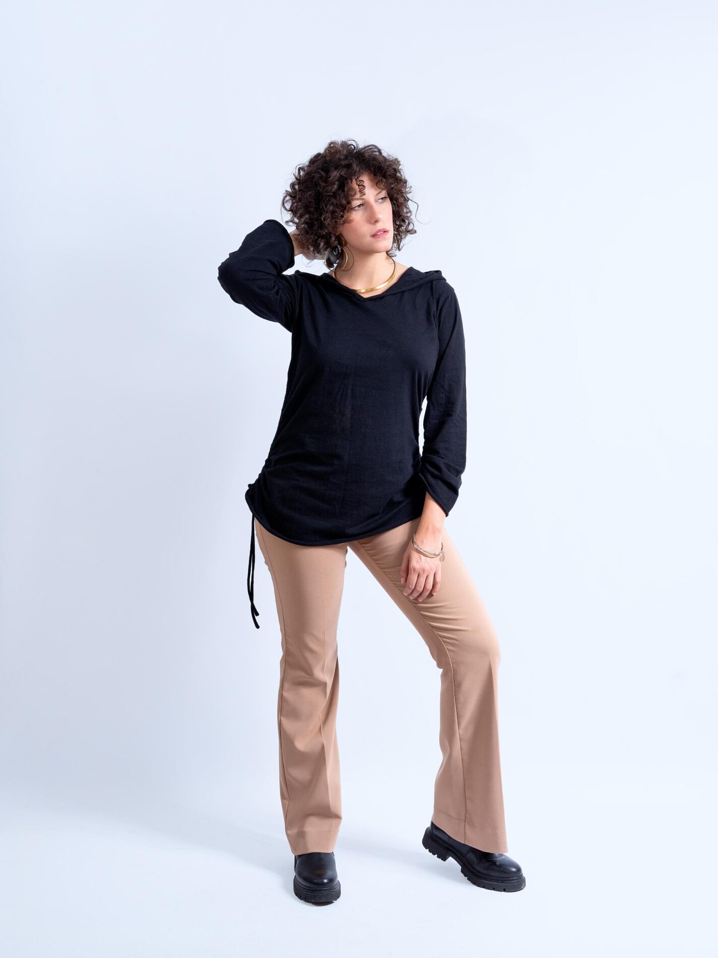 Poonam - Felpa Etnica Nera