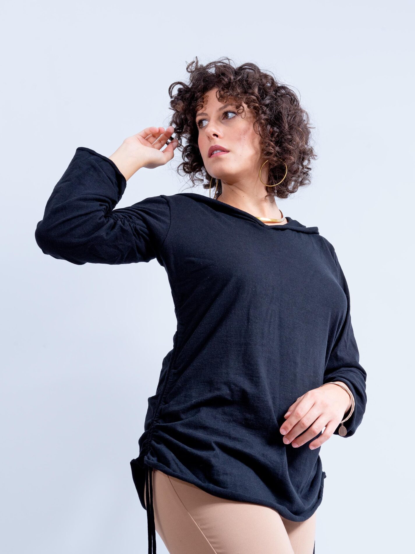 Poonam - Felpa Etnica Nera