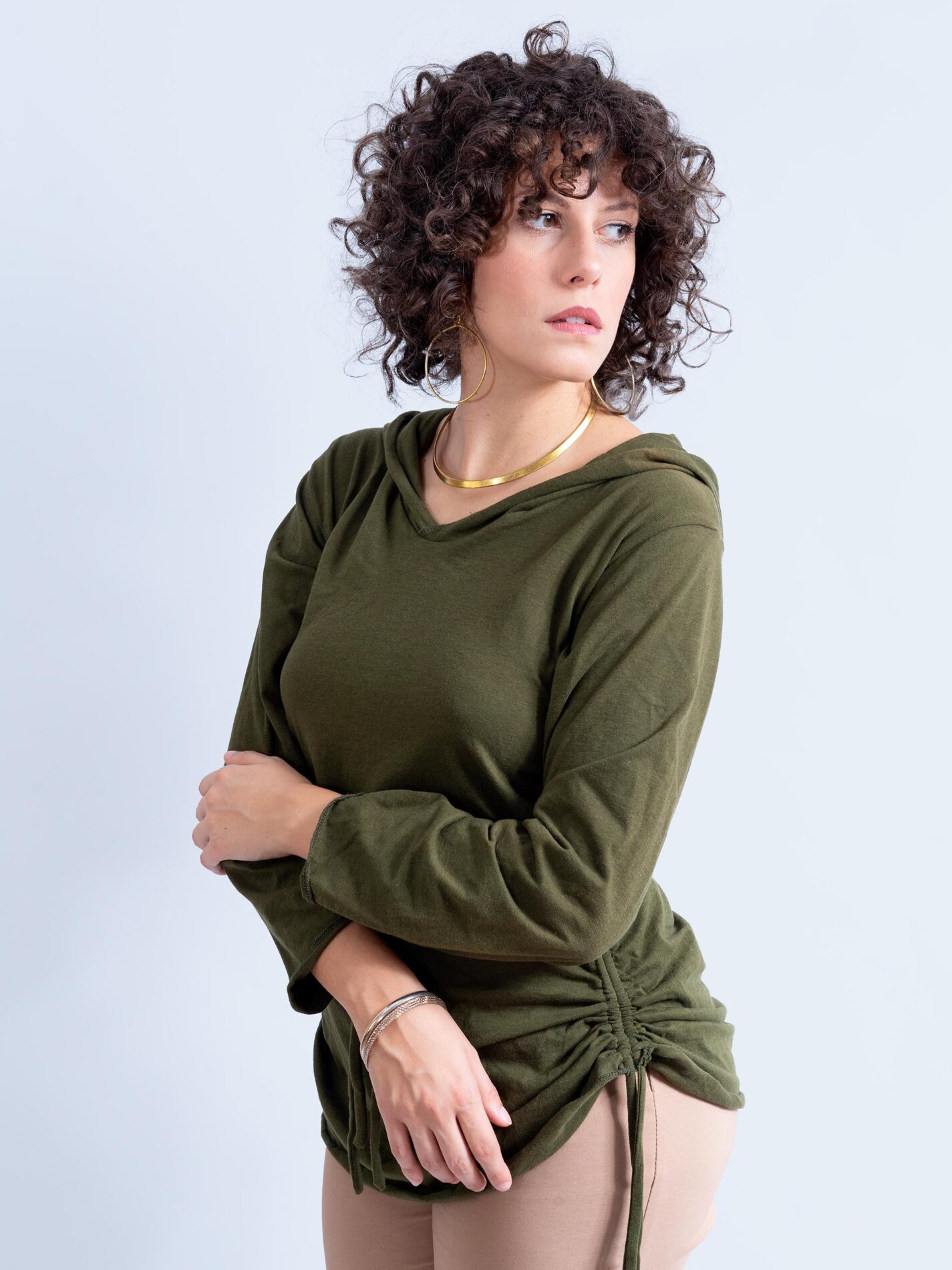 Poonam - Felpa Etnica Verde