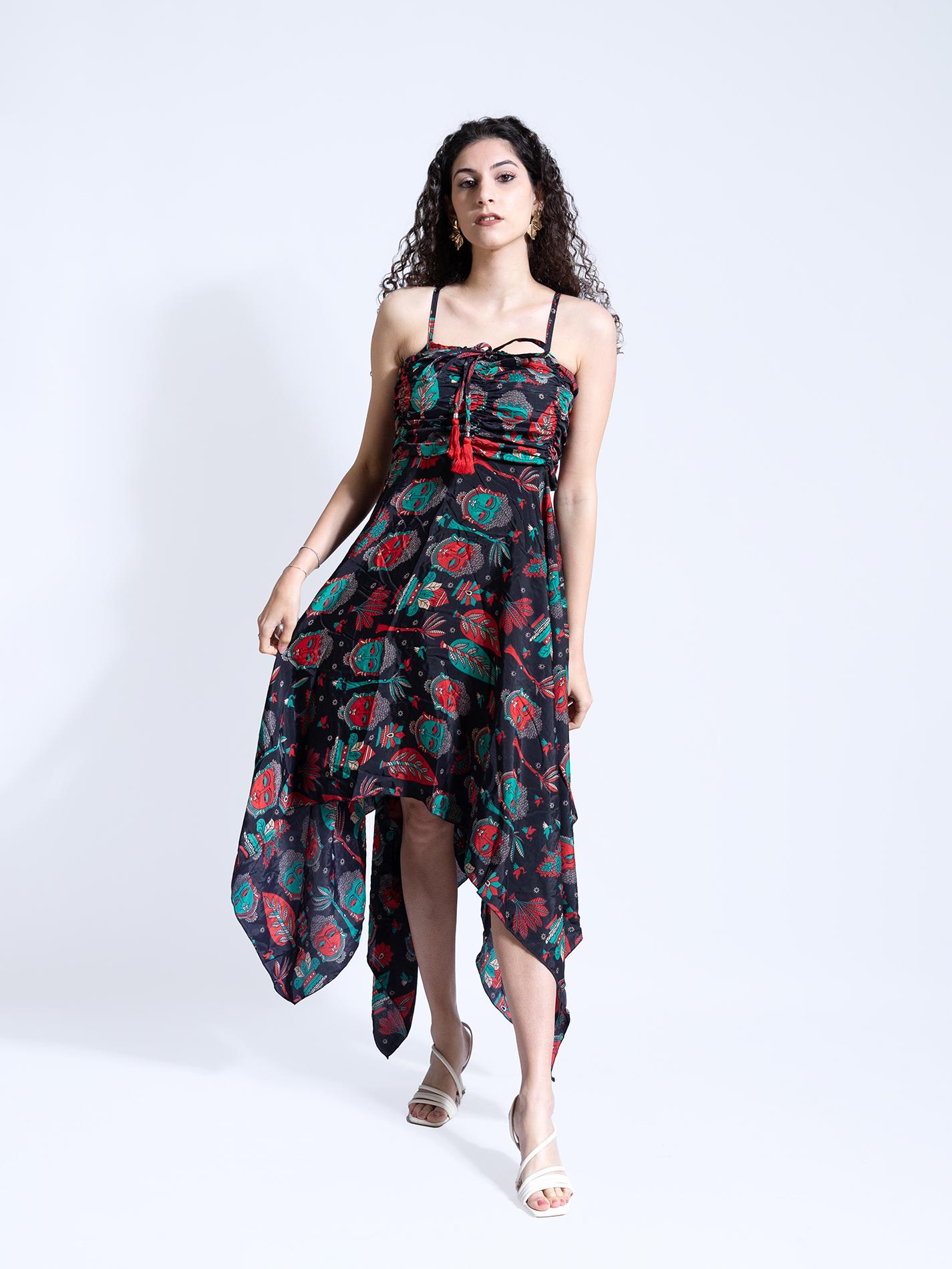 Abito con Gonna a quattro punte MANJULA Buddha Edition – Nero