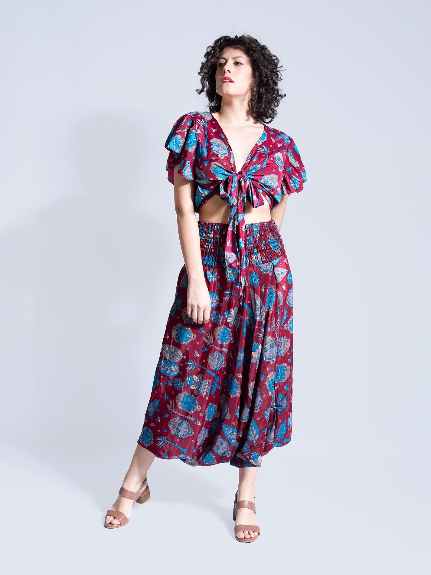 Pantalone Afgano GOA Buddha Edition - Bordeaux