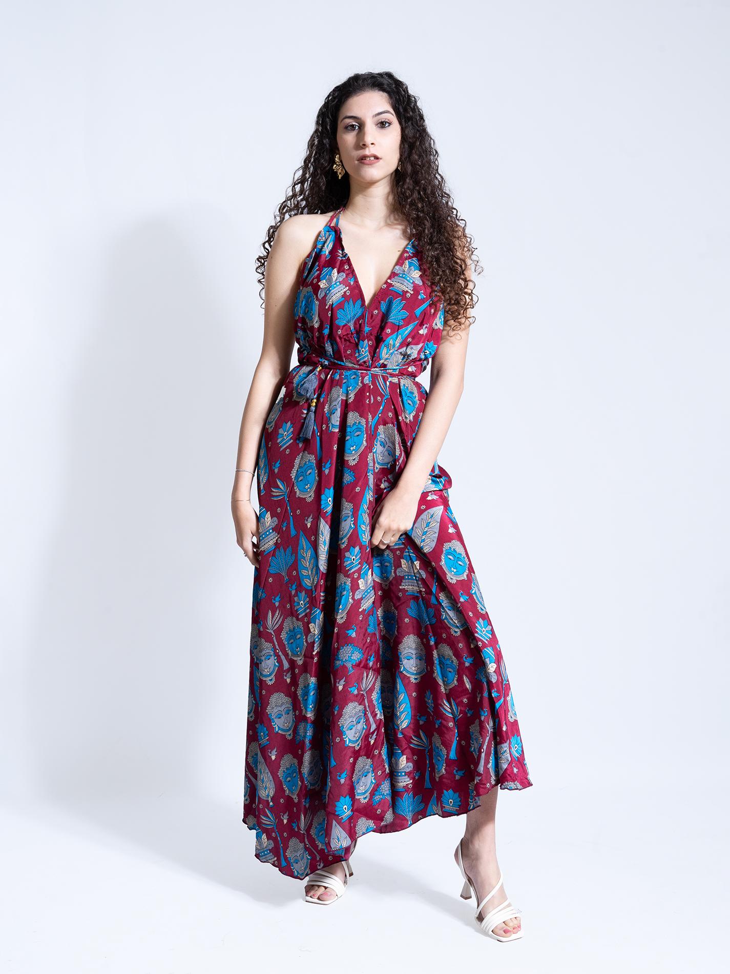 Abito Lungo DELHI Buddha Edition – Bordeaux