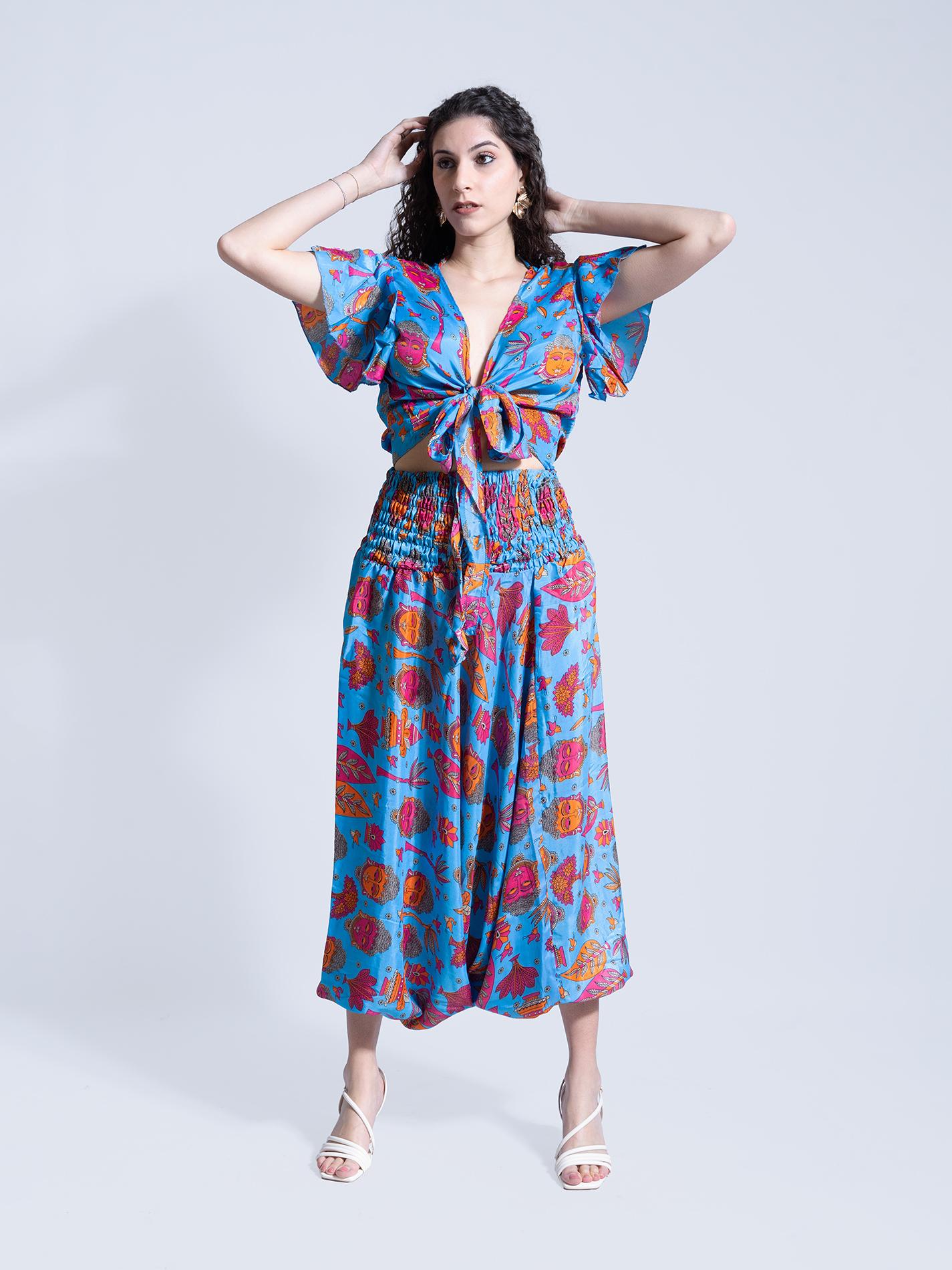 Pantalone Afgano GOA Buddha Edition - Turchese