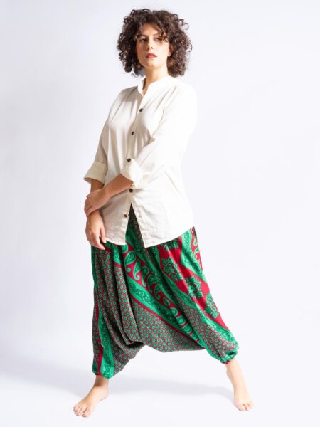 Pantalone afgano verde e rosso – Goa