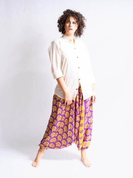 Pantalone afgano viola e giallo – Goa