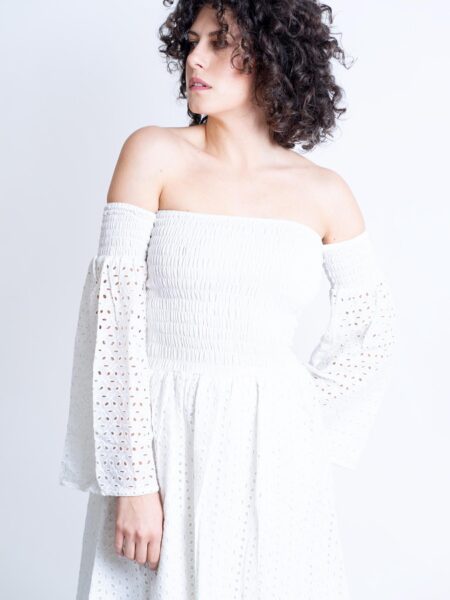 Abito in Cotone con Elastico e scollo a Barca - Jodhpur (2)