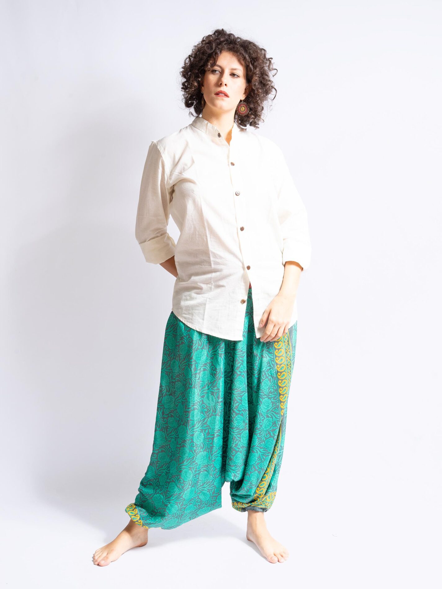 Pantalone afgano verde acqua – Goa
