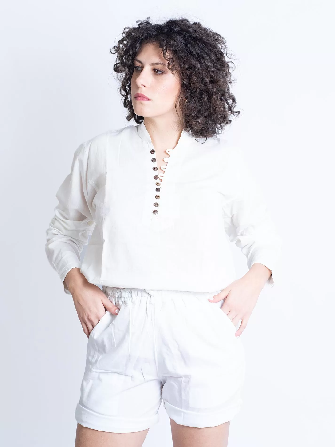 Pantaloncino in Cotone Bianco – Donna - Ortigia