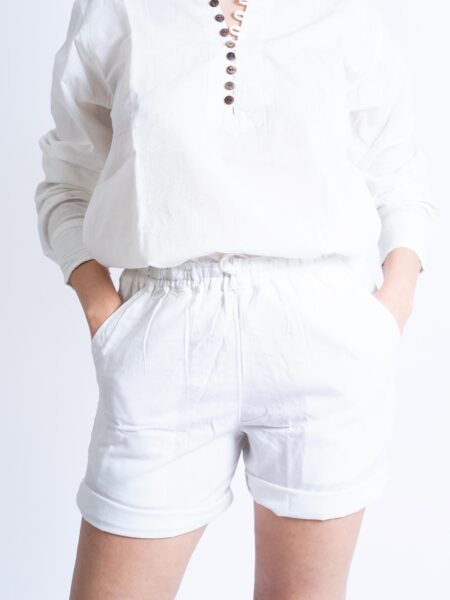 Pantaloncino in Cotone Bianco – Donna - Ortigia