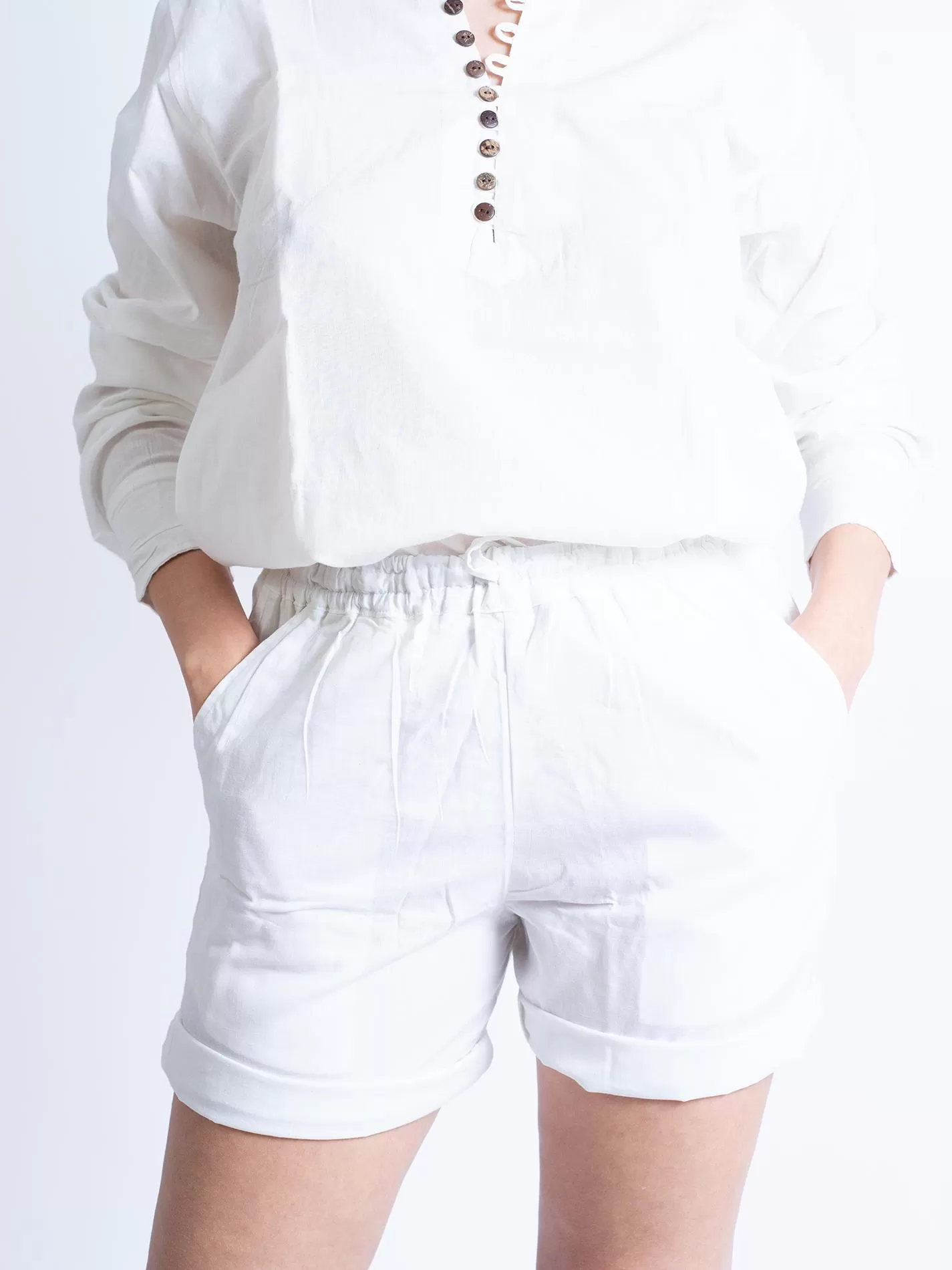 Pantaloncino in Cotone Bianco – Donna - Ortigia