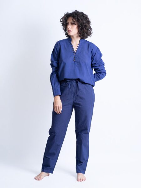 Pantalone etnico UNISEX blu – Donna – Gela