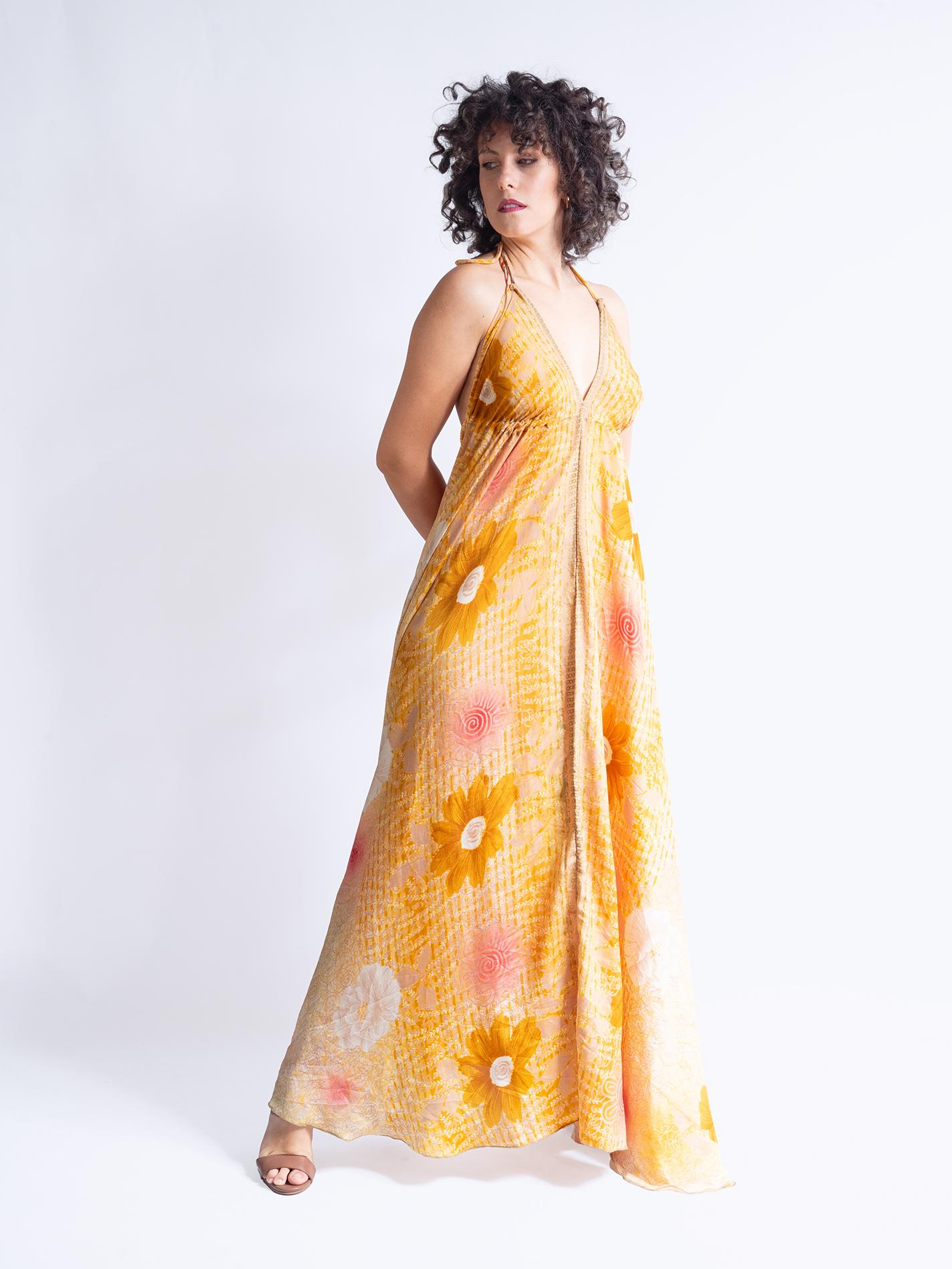 Abito etnico lungo arancione – Delhi