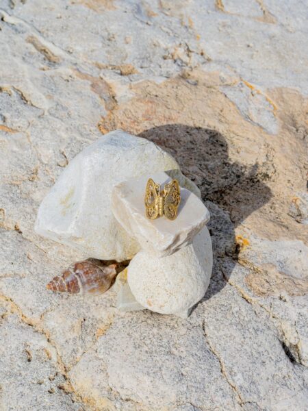 Anello Indiano in Ottone - Farfalla grande