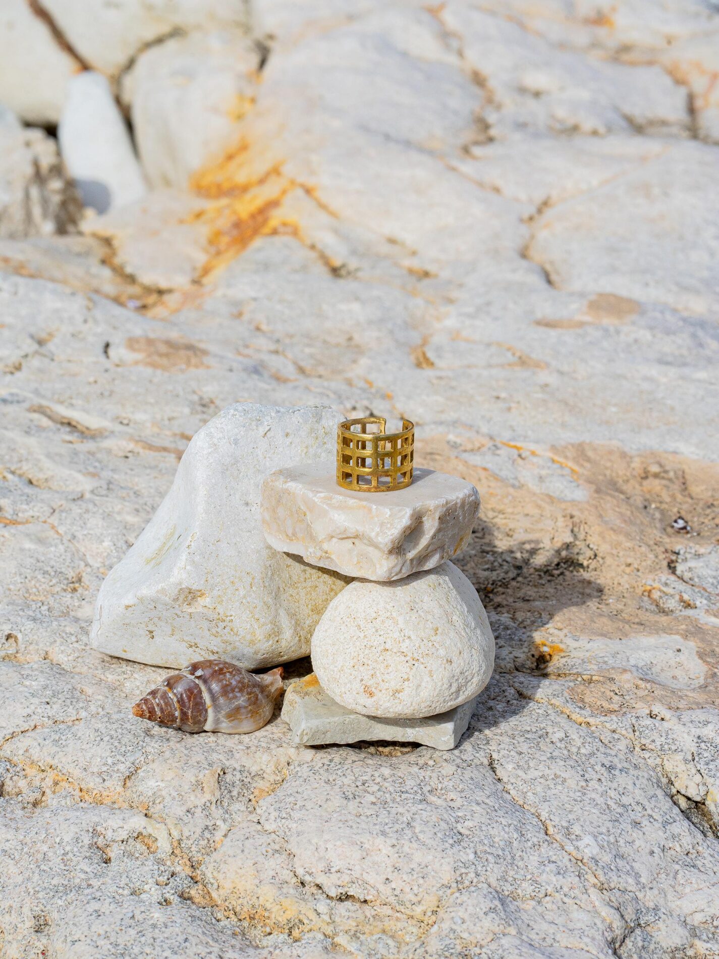 Anello Indiano in Ottone - Quadri