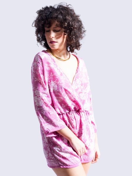 Tutina incrociata copricostume rosa chiaro – Kali