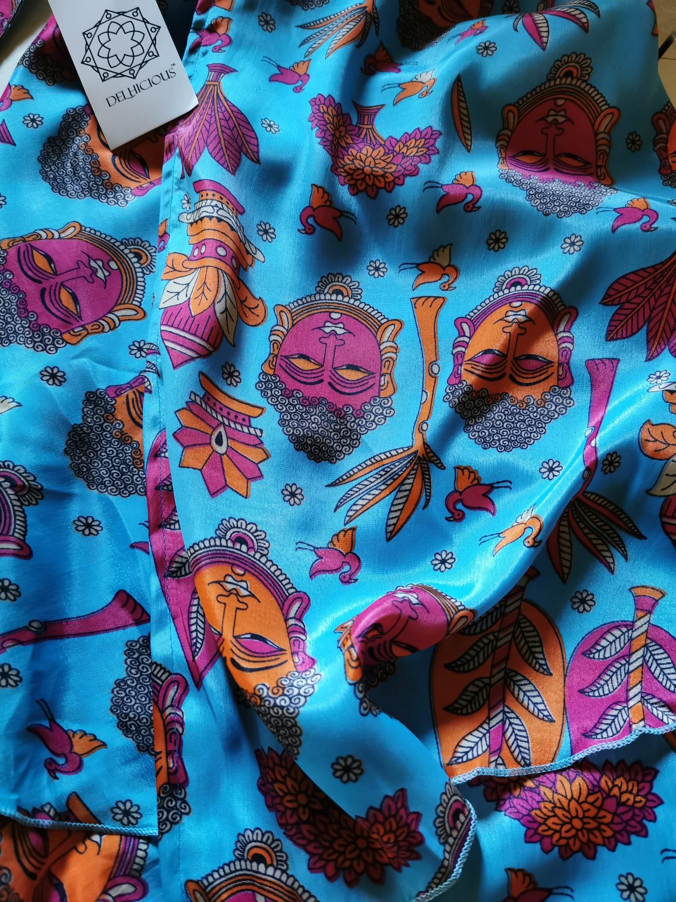 Abito con Elastico e Spalline MUMBAI Buddha Edition – Turchese