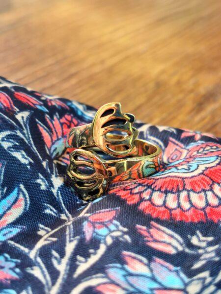 Anello Indiano in Ottone - Fiori di Loto (2)