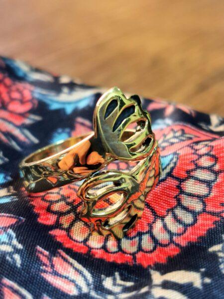 Anello Indiano in Ottone - Fiori di Loto