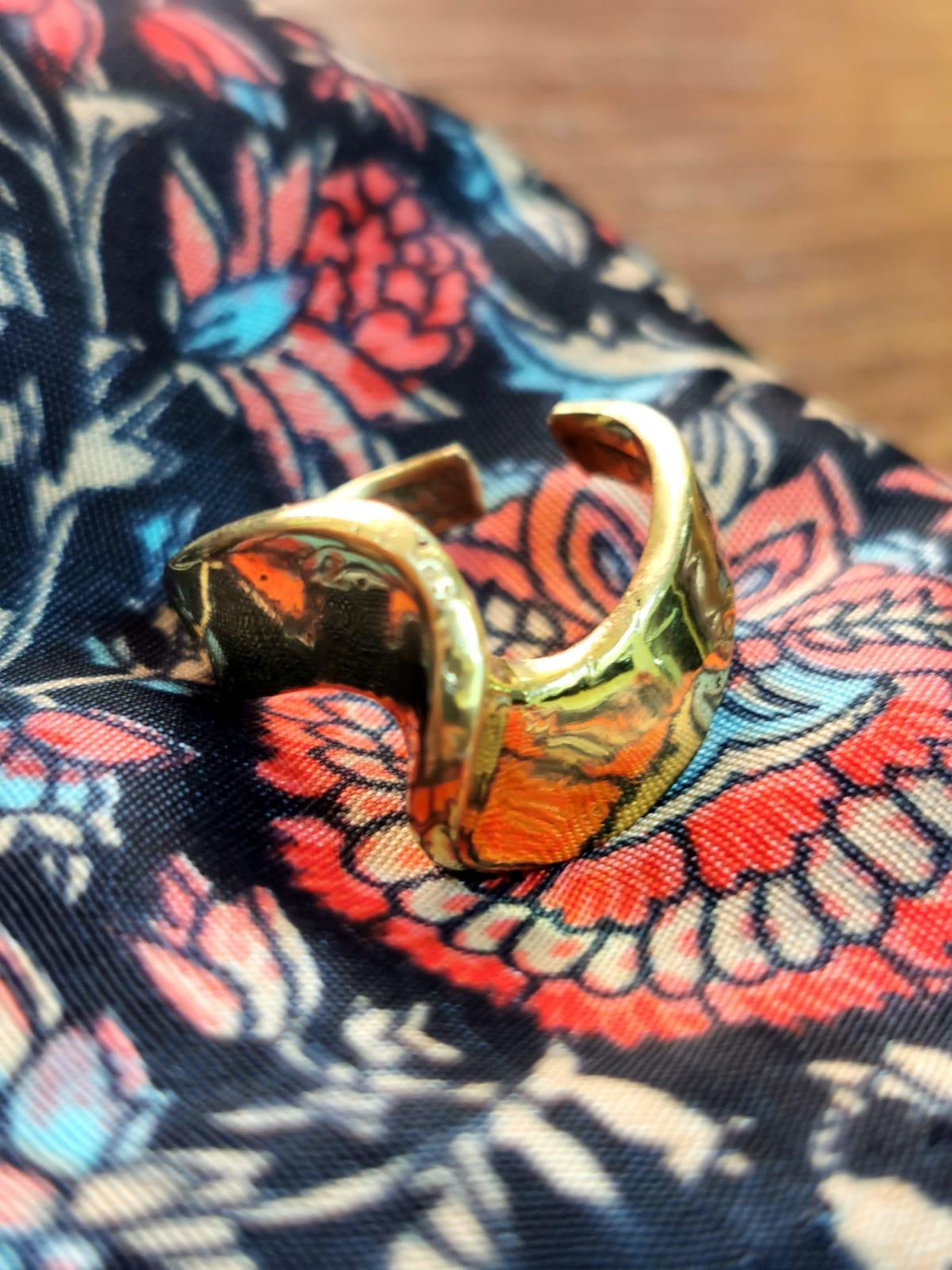 Anello Indiano in Ottone - Onda