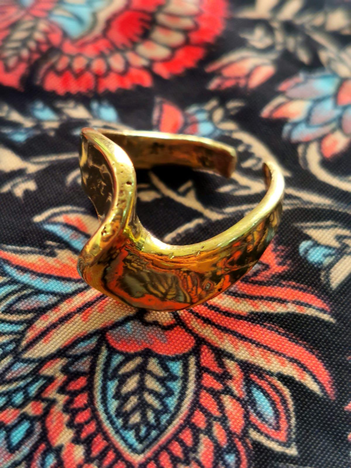 Anello Indiano in Ottone - Onda