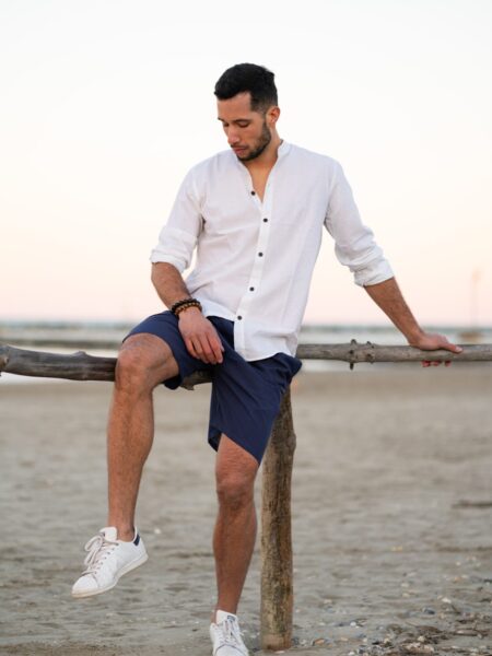 Pantaloncino in Cotone Blu - Ortigia