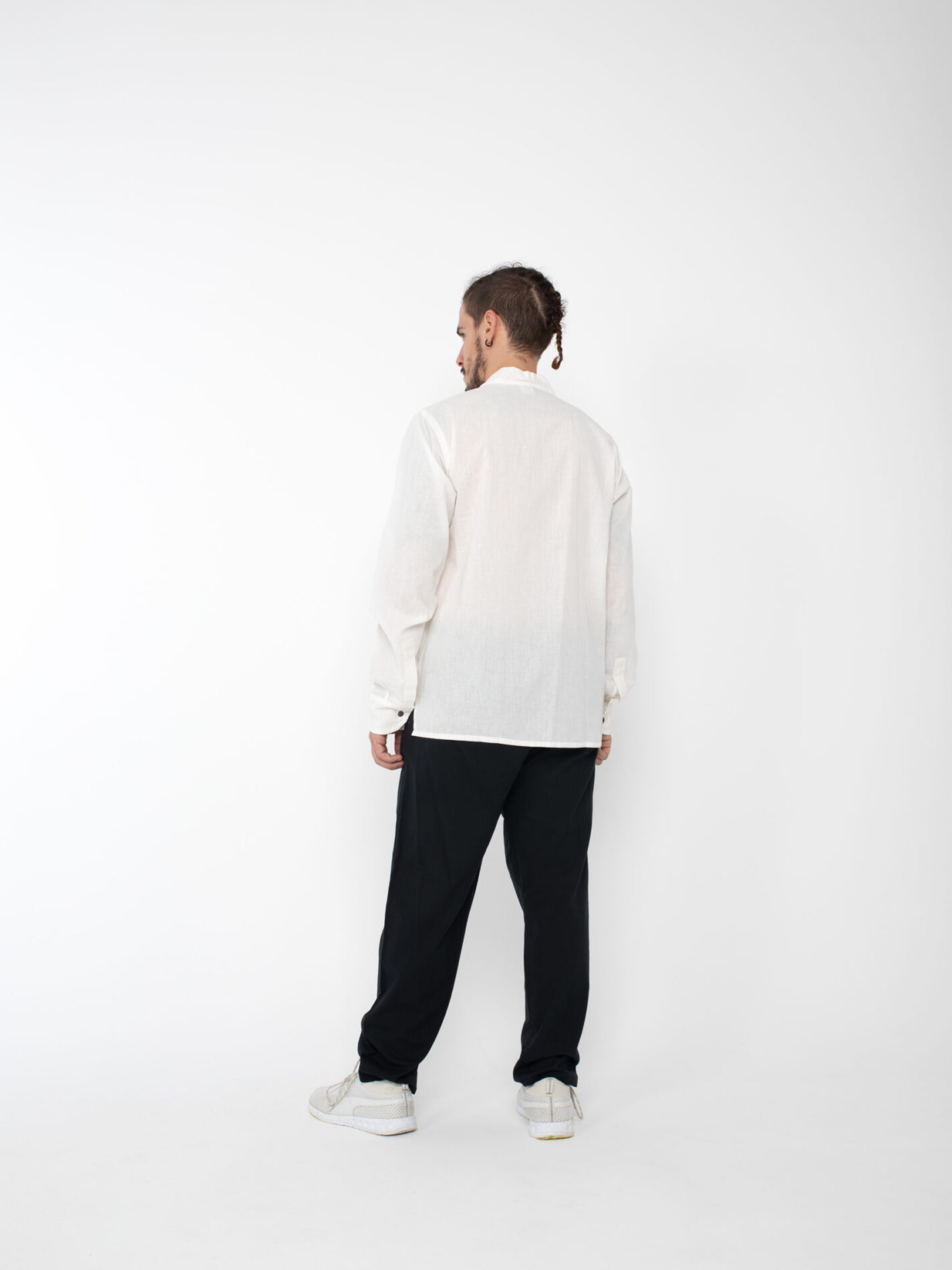 Camicia etnica con scollo bianco – Sicilia