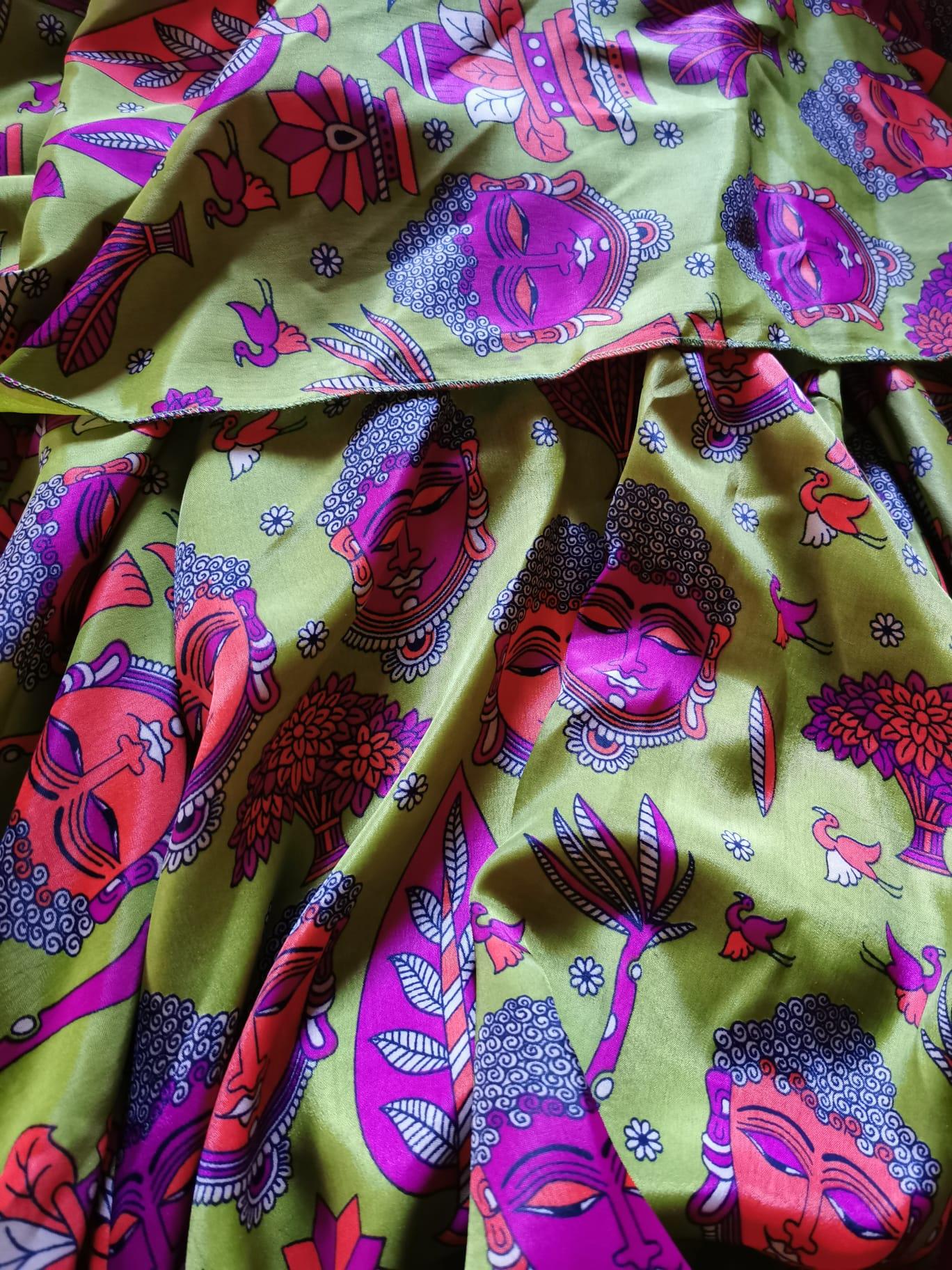 Abito con Gonna a quattro punte MANJULA Buddha Edition – Verde