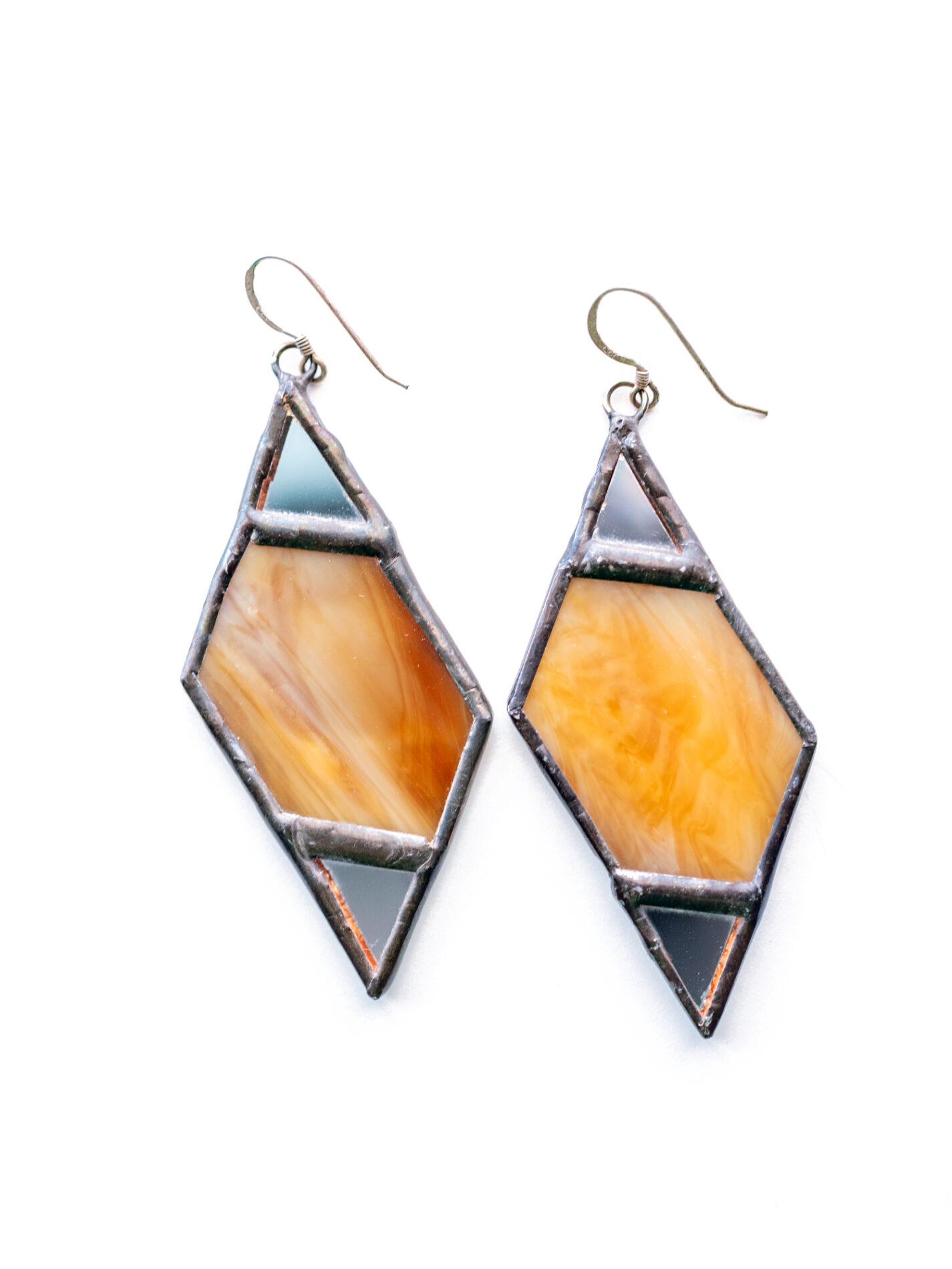 Orecchini pendenti a rombo in Vetro