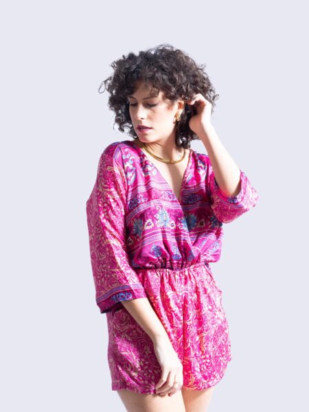 Tutina incrociata copricostume rosa – Kali