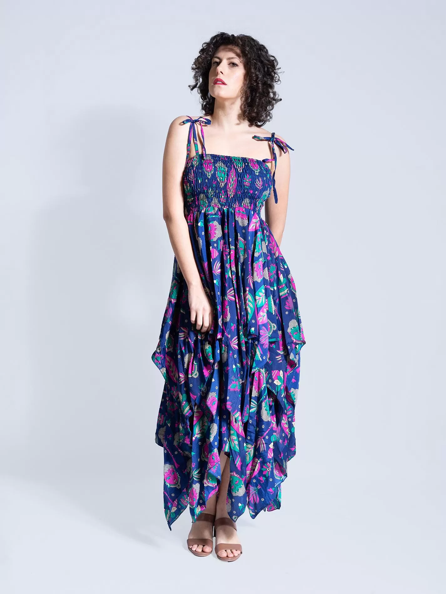 Abito con Elastico e Spalline MUMBAI Buddha Edition – Blu Notte