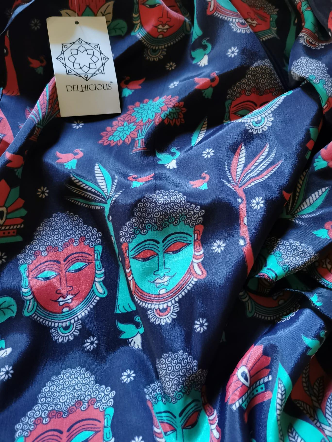 Wrap Top Manica larga e Pantaloncino GANGE Buddha Edition - Nero