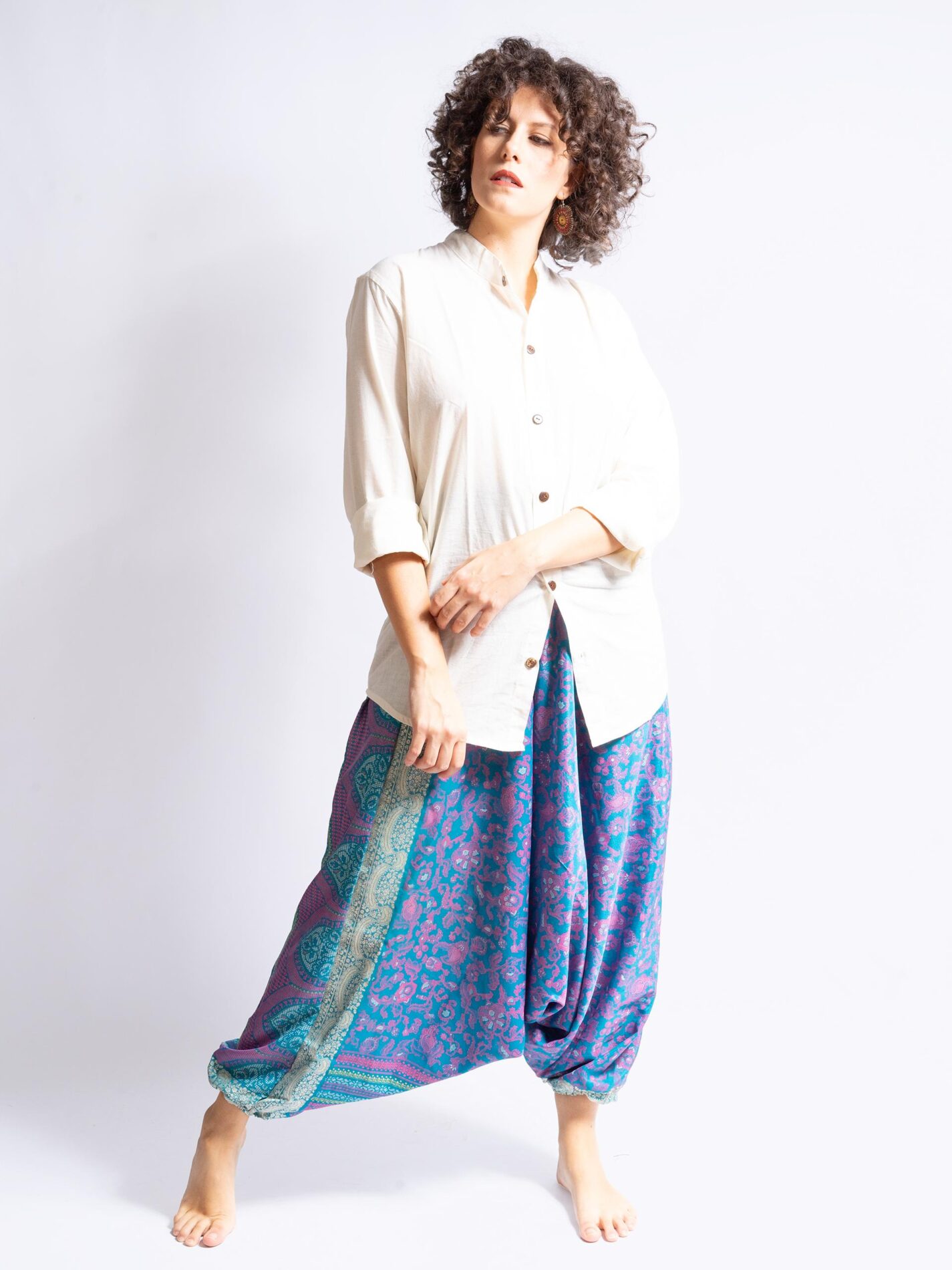 Pantalone afgano azzurro e viola – Goa