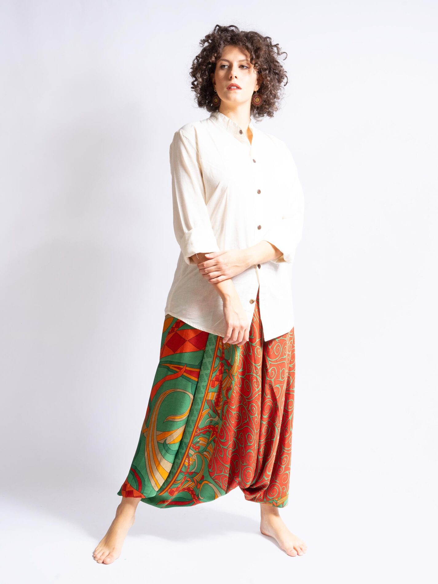 Pantalone afgano rosso e verde – Goa