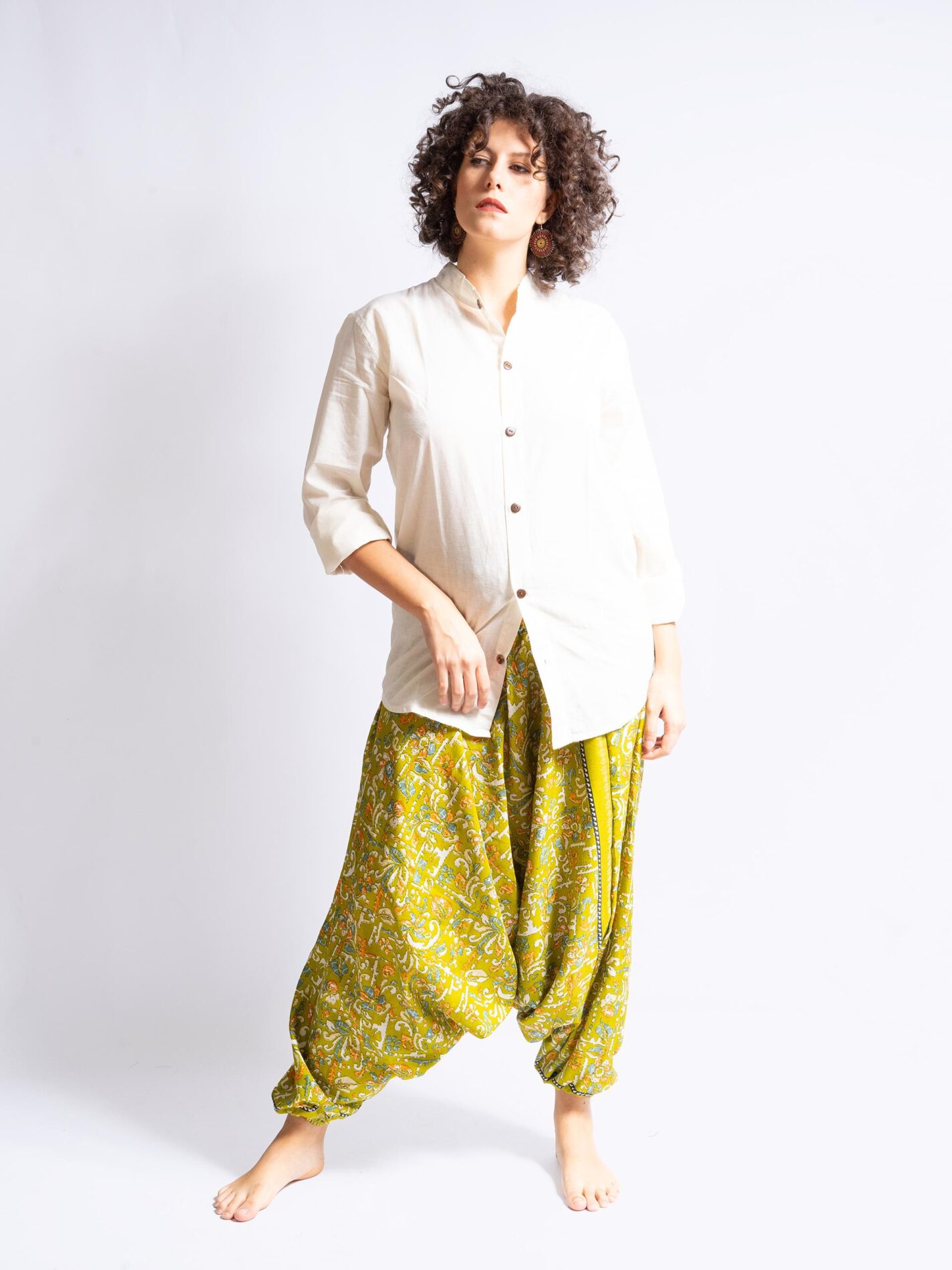Pantalone afgano verde con tribali – Goa