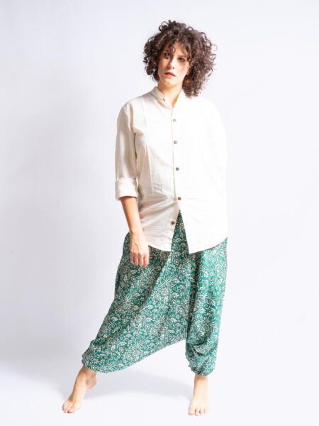 Pantalone afgano verde e bianco – Goa