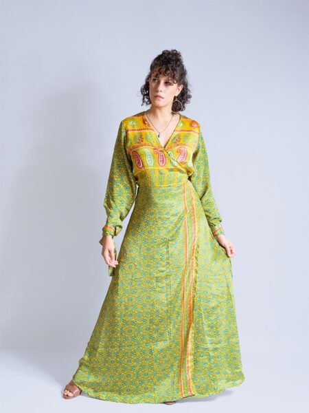 Kimono giallo e verde – Tibet