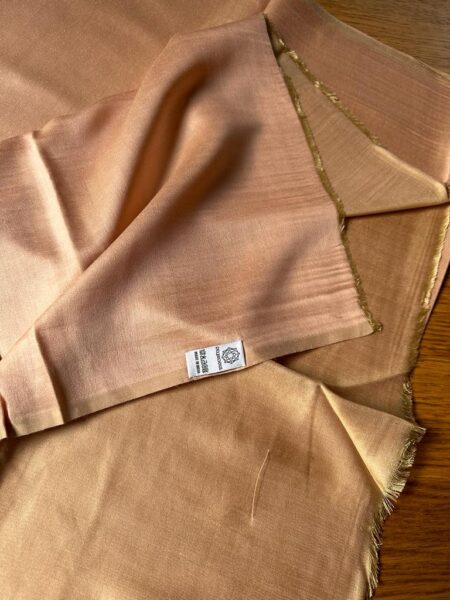 Sciarpa in Seta e Viscosa Double Face - Ocra (2)