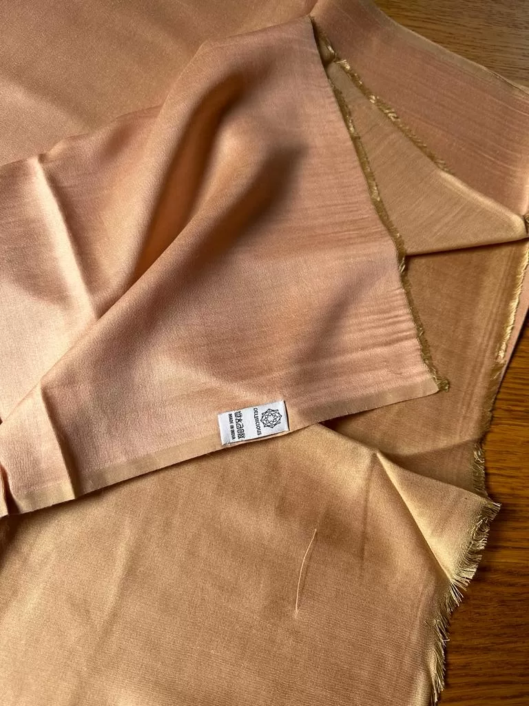 Sciarpa in Seta e Viscosa Double Face - Ocra