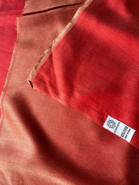 Sciarpa in Seta e Viscosa Double Face - Rosso