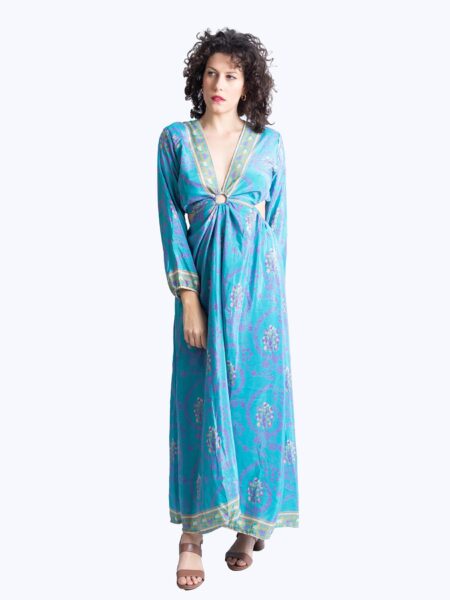 Abito Lungo con Anello azzurro e viola - Orissa