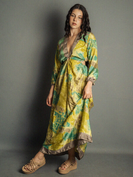 Abito Lungo con Anello giallo e verde - Orissa