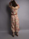 Abito Lungo Etnico con Scollo a Barca ocra e rosso – Radha