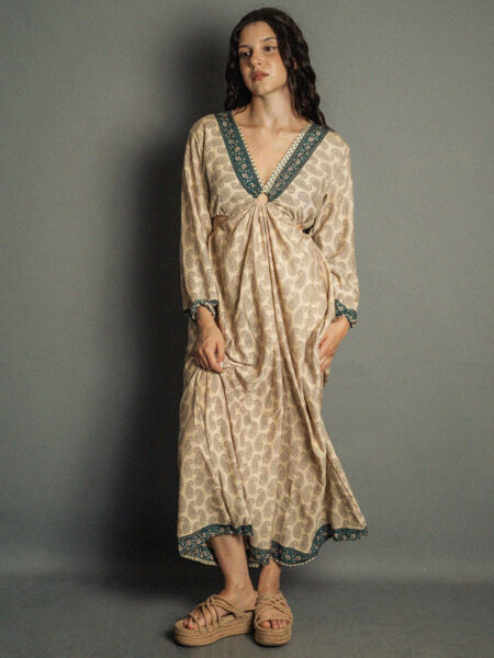 Abito Lungo con Anello panna - Orissa