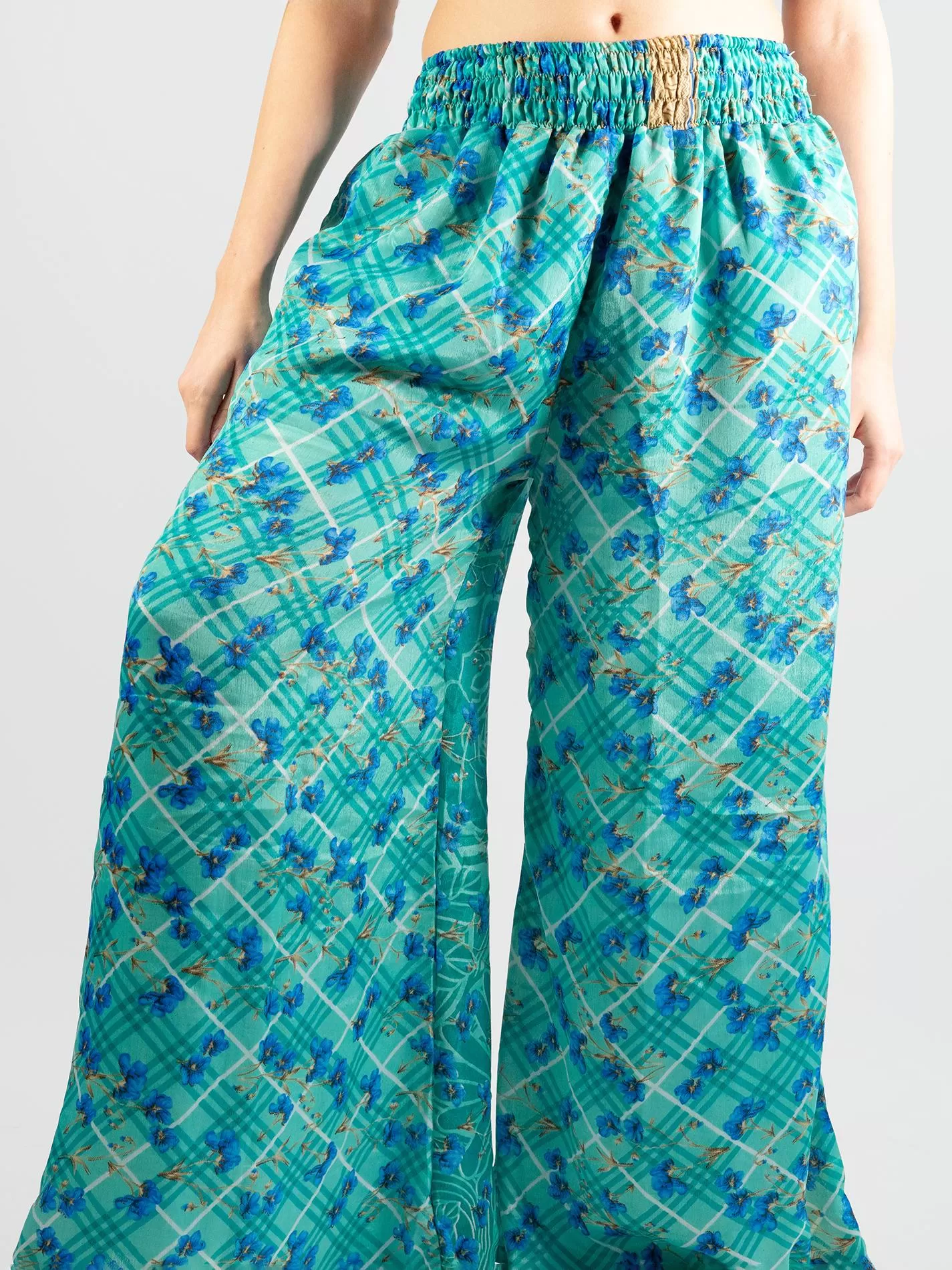 Pantalone fiori blu - Lucknow
