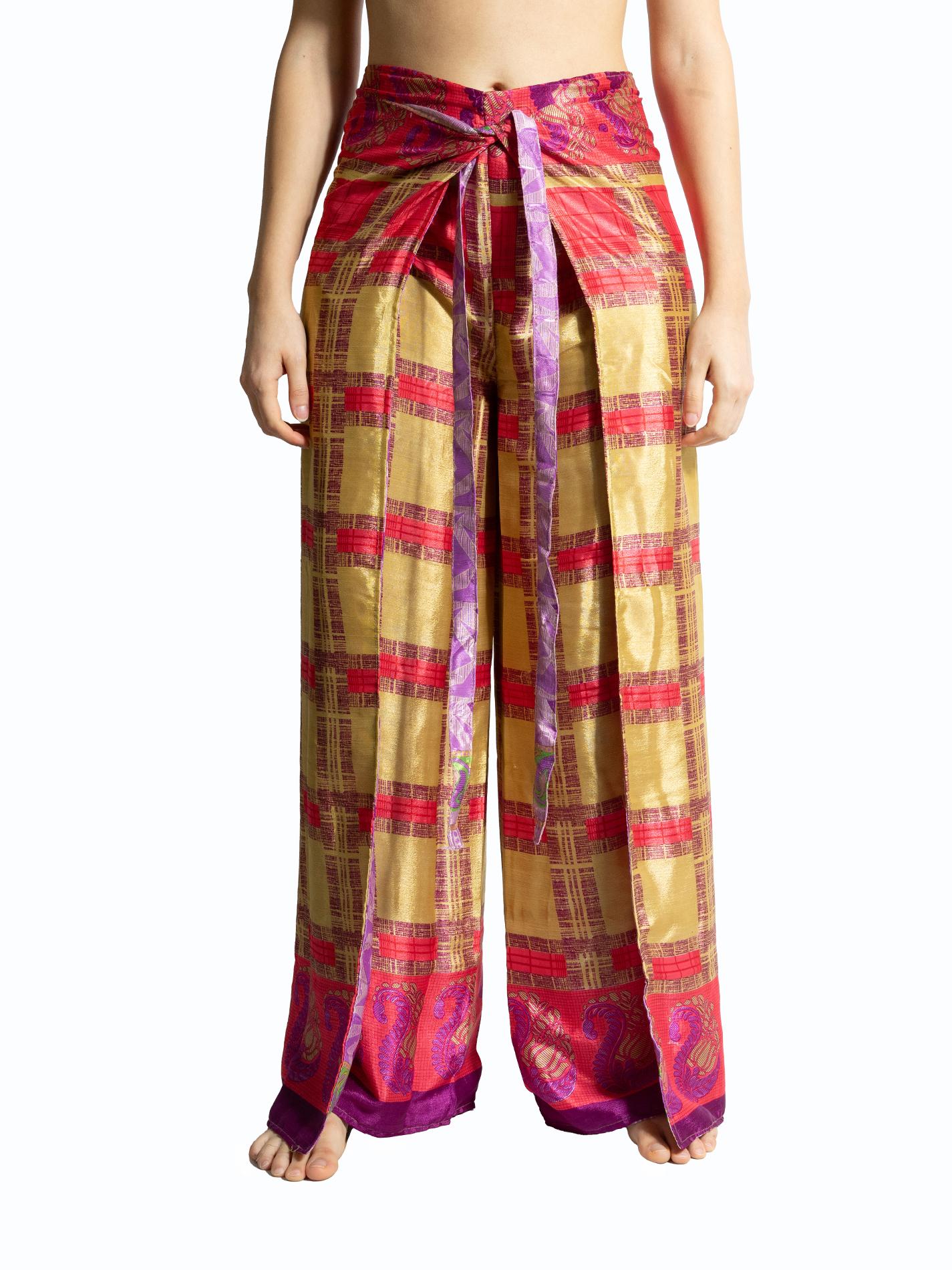 PantaPareo ocra rosso e lilla- Jain