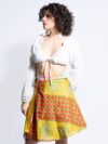 Mini Gonna etnica a portafoglio giallo – Shiva