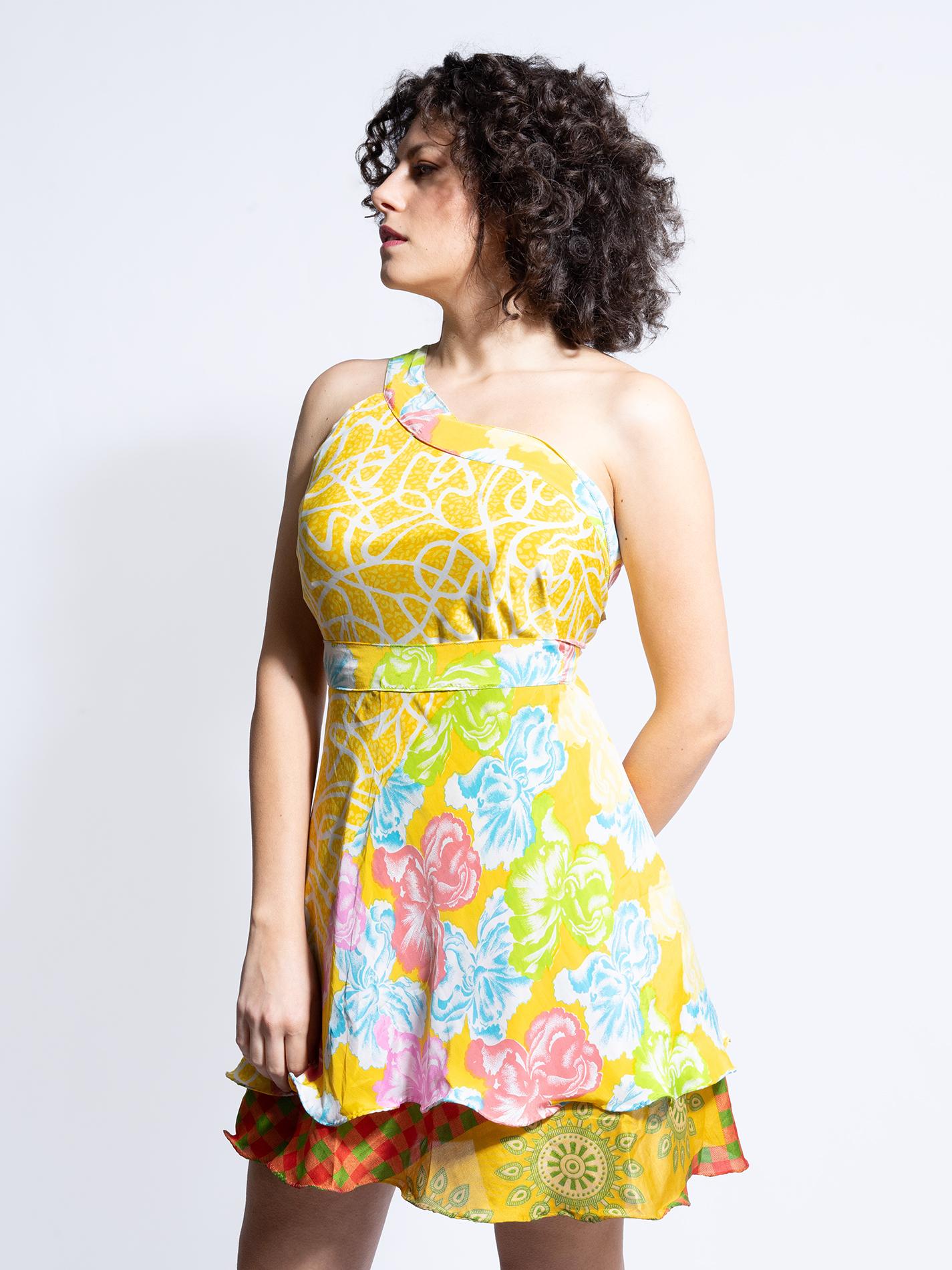 Mini Gonna etnica a portafoglio giallo – Shiva