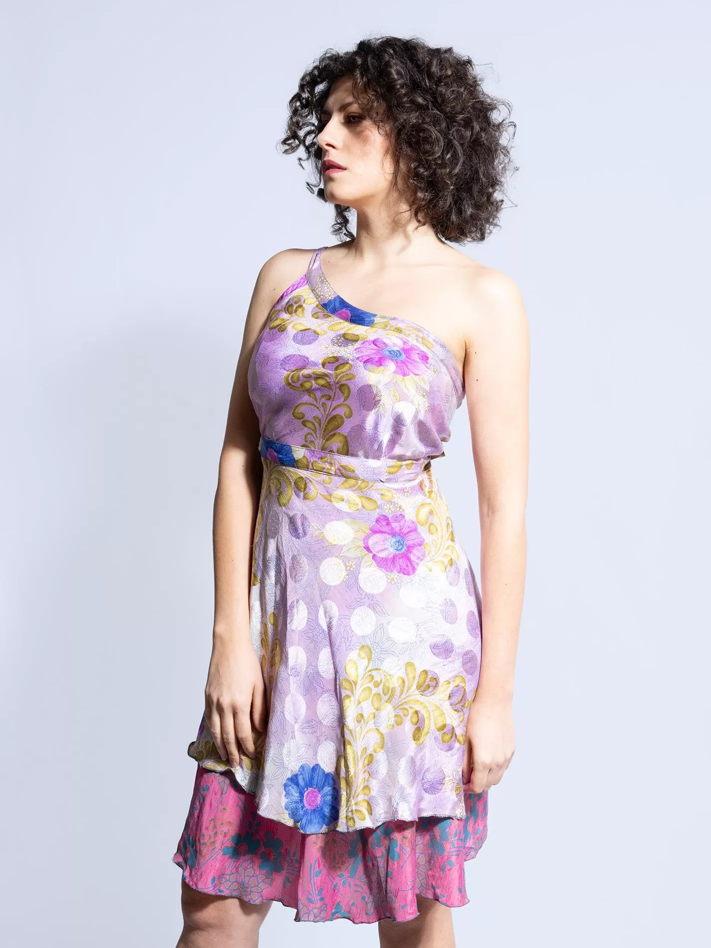 Mini Gonna etnica a portafoglio rosa – Shiva